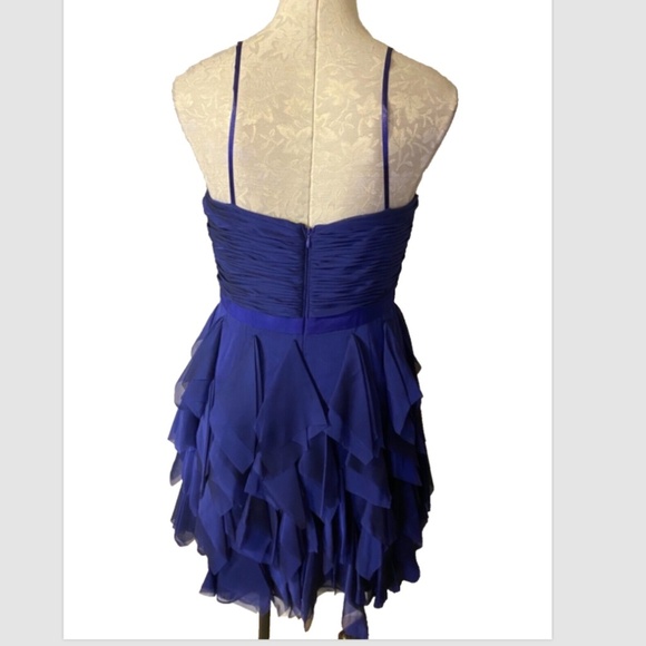 Adrianna Papell Dress Purple 12 Flutter Party Cocktail Cruise Wedding - Picture 2 of 10